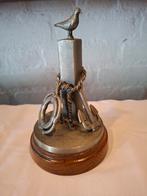 Zeemansbeeldje van hout en tin 16 cm, Antiek en Kunst, Ophalen of Verzenden