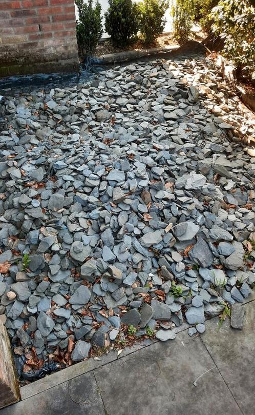 GRATIS Canadian Slate breuksteen Zwart 6-18 cm, 1m3/10m2, Tuin en Terras, Grind, Keien en Split, Gebruikt, Overige materialen