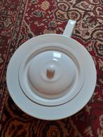 Witte Emaille Ondersteek met Deksel, Antiek en Kunst, Ophalen