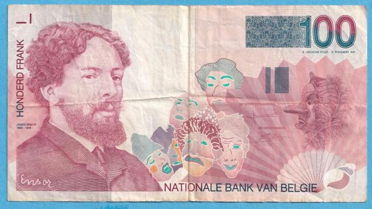 (KC27) België 100 franc, Postzegels en Munten, Bankbiljetten | België, Los biljet, Verzenden