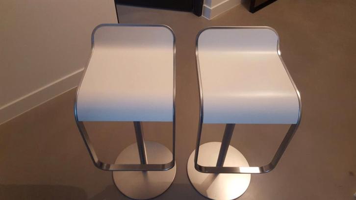 Originele LAPALMA barkrukken/wit plywood&Millerighe/la palma, Huis en Inrichting, Barkrukken, Zo goed als nieuw, 60 tot 90 cm