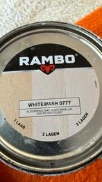 Rambo pantserlak whitewash. 2,5 liter, Minder dan 5 liter, Ophalen of Verzenden, Zo goed als nieuw, Verf