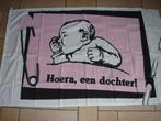 gevelvlag XL hoera een zoon of hoera een dochter, Ophalen of Verzenden, Nieuw