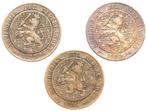 Willem 3 - 3x 2,5 cent 1877, 1880, 1884 zf/zf+ (5832, Ophalen of Verzenden, Koning Willem III, Overige waardes, Setje