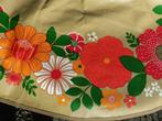 Vintage afwasbaar rond tafelkleed fleurige bloem Ø150 (KT12), Rond, Gebruikt, Ophalen of Verzenden