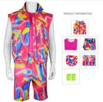 Barbie Ken kostuum roze regenboog – cosplay outfit, Carnaval, Maat 56/58 (XL), Ophalen of Verzenden, Zo goed als nieuw