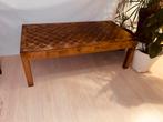 Twee Houten tafel met uniek patroon, Ophalen, Gebruikt, 100 tot 150 cm, Eikenhout