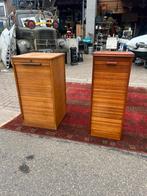 Vintage Roldeurkasten, Huis en Inrichting, Kasten | Roldeurkasten en Archiefkasten, Ophalen, 100 tot 150 cm, Eikenhout, 50 tot 100 cm
