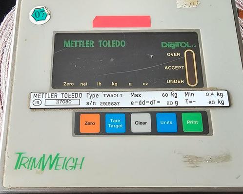 METTLER TOLEDO DigiTOL TW50LT Controller, Doe-het-zelf en Verbouw, Weegschalen, Gebruikt, Vloerweegschaal, 50 tot 100 kg, Verzenden