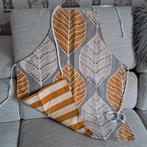 Handgemaakt keukenschort 2zijdig hergebruik geel grijs 1101, Schort, -, Nieuw, Ophalen of Verzenden