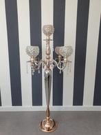 Kristallen Gouden kandelaar met 5 armen, Ophalen, Gebruikt, Overige kleuren, Metaal