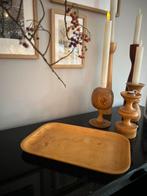 Vintage houten dienblad uit Zweden Ary ibasol Nybro, Ophalen of Verzenden, Zo goed als nieuw, Rechthoekig, Hout