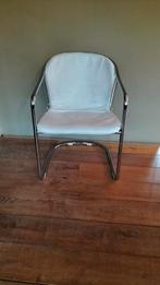 4 stuks stoelen chroom, Huis en Inrichting, Stoelen, Ophalen, Gebruikt, Design jaren 80, Wit