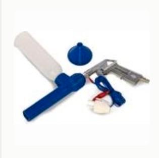 Poedercoat pistool met 1kg zwarte poedercoat beschikbaar voor biedingen