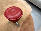 Leolux TamTam Hollow Kruk rood leer Design Poef Tam Tam, Ophalen of Verzenden, Leolux
