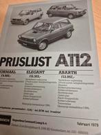 1979 Nederlands Autobianchi A112 Abarth prijslijst izgst, Ophalen of Verzenden, Overige merken