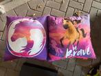 Dreamworks Spirit Kussens - Set van 2, Ophalen of Verzenden, Zo goed als nieuw, Paars, Vierkant