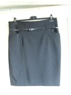 Hirsch zgan zwarte rok met riempje en zakjes 42, Kleding | Dames, Rokken, Zwart, Maat 42/44 (L), Zo goed als nieuw, Knielengte