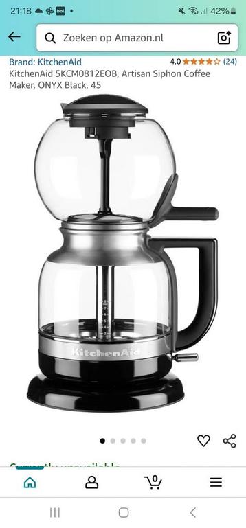 KitchenAid Artisan Siphon Koffiezetapparaat beschikbaar voor biedingen