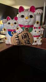 Grote japanse spaarpot Lucky kat, Ophalen of Verzenden, Zo goed als nieuw, Steen, Aardewerk of Keramiek, Dier