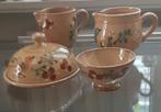 Vintage Plateel Café au Lait set. Handbeschilderd 1950, Antiek en Kunst, Ophalen of Verzenden