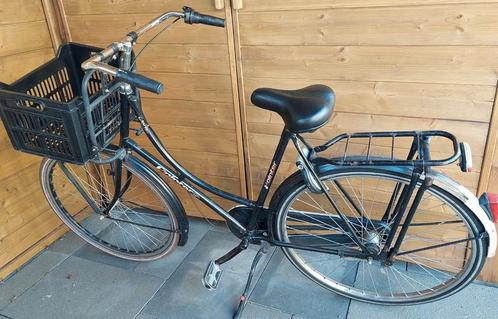 Zwarte Pointer opoefiets/omafiets/transportfiets met krat, Fietsen en Brommers, Fietsen | Dames | Omafietsen, Gebruikt, Versnellingen