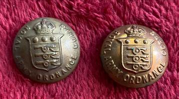 RAOC Knopen Brits Leger Uniform oorlog WOII militaire beschikbaar voor biedingen