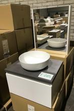 nieuw badmeubel, mat-wit, 65cm, incl waskom en spiegelkast, Doe-het-zelf en Verbouw, Sanitair, Ophalen, RLS GRONINGEN, Nieuw, Info@ligbaden.com