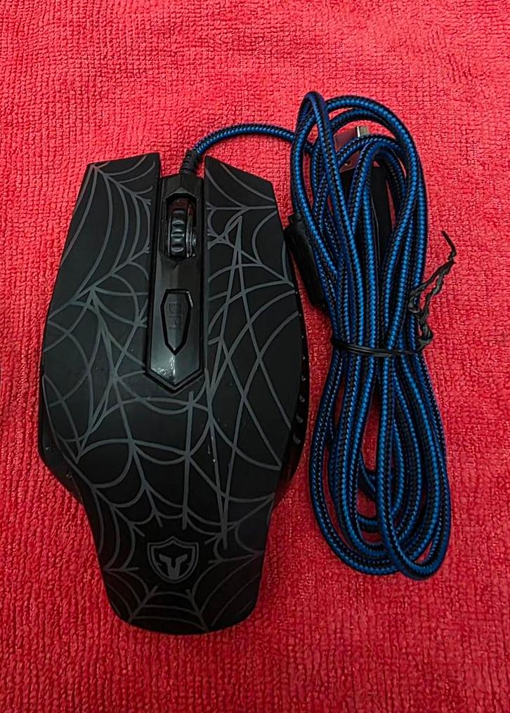 Gaming Muis met Spiderweb Design, Computers en Software, Muizen, Gebruikt, Muis, Rechtshandig, Bedraad, Gaming muis, Ophalen