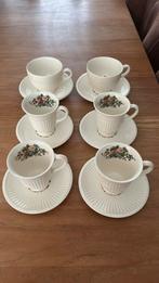 Wedgwood Conway 6 kop - en schotels, Ophalen of Verzenden, Zo goed als nieuw, Porselein, Kop en/of schotel