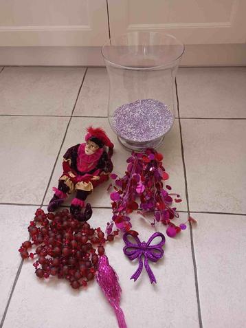 Kerstspullen fucsia roze, rood beschikbaar voor biedingen