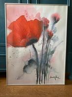 Poster klaproos ingelijst, Antiek en Kunst, Ophalen