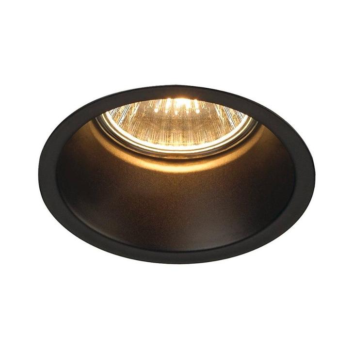 4x SLV Horn inbouwspot GU10 verzonken mat zwart, Huis en Inrichting, Lampen | Spots, Nieuw, Plafondspot of Wandspot, Metaal of Aluminium