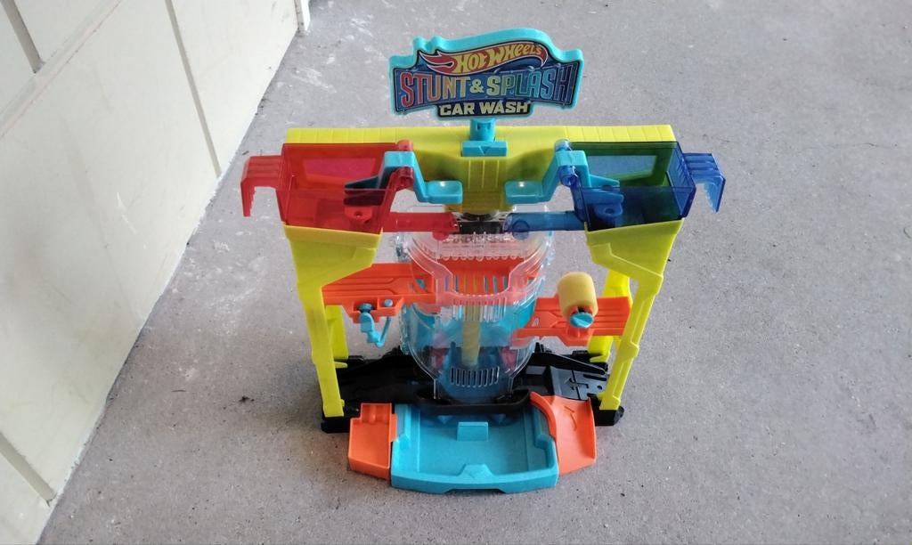 Hot Wheels Carwash met Verkleurende Auto, Ophalen, Zo goed als nieuw, Handmatig, Hot Wheels
