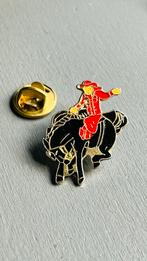 Vintage Rodeo Pin - Cowboy op Paard, Verzamelen, Speldjes, Pins en Buttons, Ophalen of Verzenden, Zo goed als nieuw, Sport, Speldje of Pin