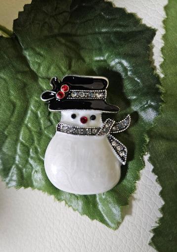 Broche sneeuwpop sneeuwman Kerst Kerstmis beschikbaar voor biedingen