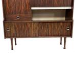 Vintage Highboard Wandmeubel Jaren 60 rosewood Fineer, Gebruikt, Vintage, Vintage, Minder dan 150 cm