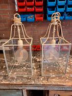 Twee prachtige vintage lampen, Huis en Inrichting, Lampen | Hanglampen, Ophalen, Gebruikt, Vintage, Glas