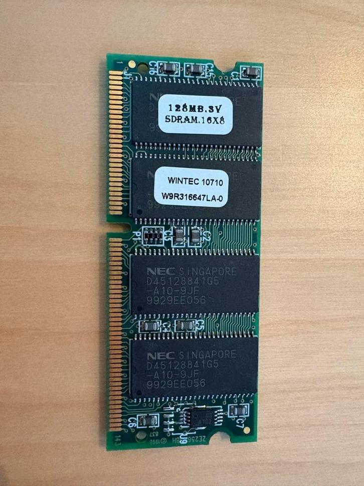 128MB SDRAM SODimm, Computers en Software, RAM geheugen, Gebruikt, Desktop, 1 GB of minder, Overige soorten, Ophalen