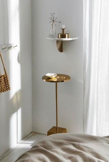 Nieuw! H&M Home wandplank marmer & messing wit & goud beschikbaar voor biedingen