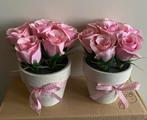 Kunst rozen / bloemetjes in pot, Verzenden, Zo goed als nieuw