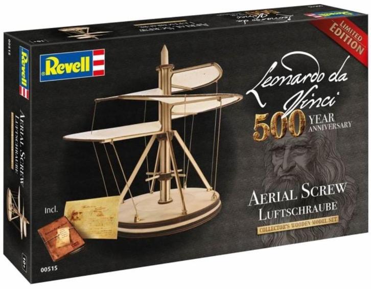 Da Vinci Aerial Screw bouwmodel hout, Hobby en Vrije tijd, Modelbouw | Overige, Nieuw, 1:32 tot 1:50, Verzenden