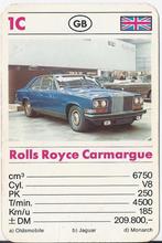 W3038 autokaartje rolls royce carmarque ( 1c ), Ophalen of Verzenden, Zo goed als nieuw, Auto's