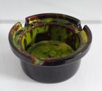 Asbakje geglazuurd keramiek, bruin, geel, groen, jaren 60/70, Antiek en Kunst, Antiek | Keramiek en Aardewerk, Ophalen of Verzenden