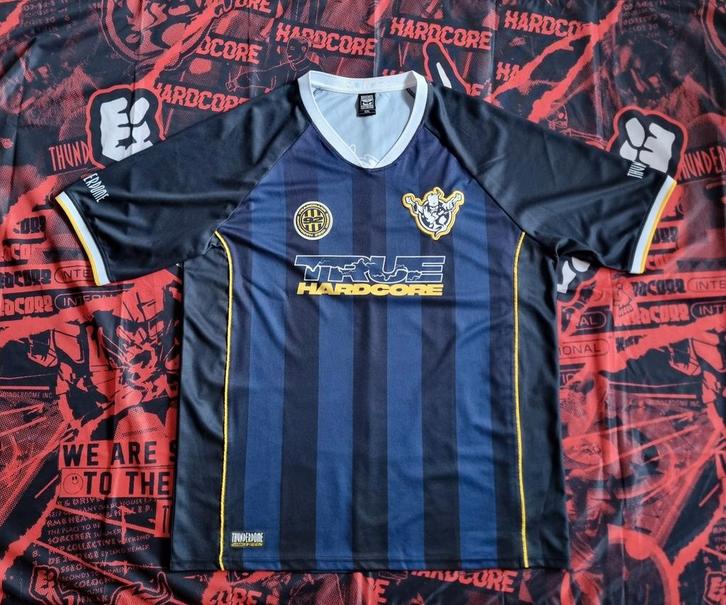 Thunderdome Soccershirt XXL ID&T Hardcore Gabber Early, Kleding | Heren, T-shirts, Zo goed als nieuw, Overige maten, Zwart, Verzenden