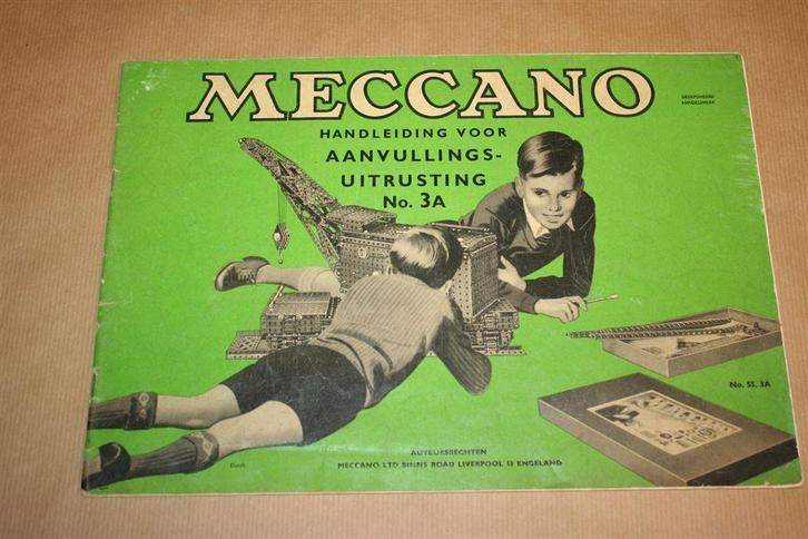 Meccano. Handleiding voor aanvullingsuitrusting No.3A, Antiek en Kunst, Antiek | Speelgoed, Ophalen of Verzenden