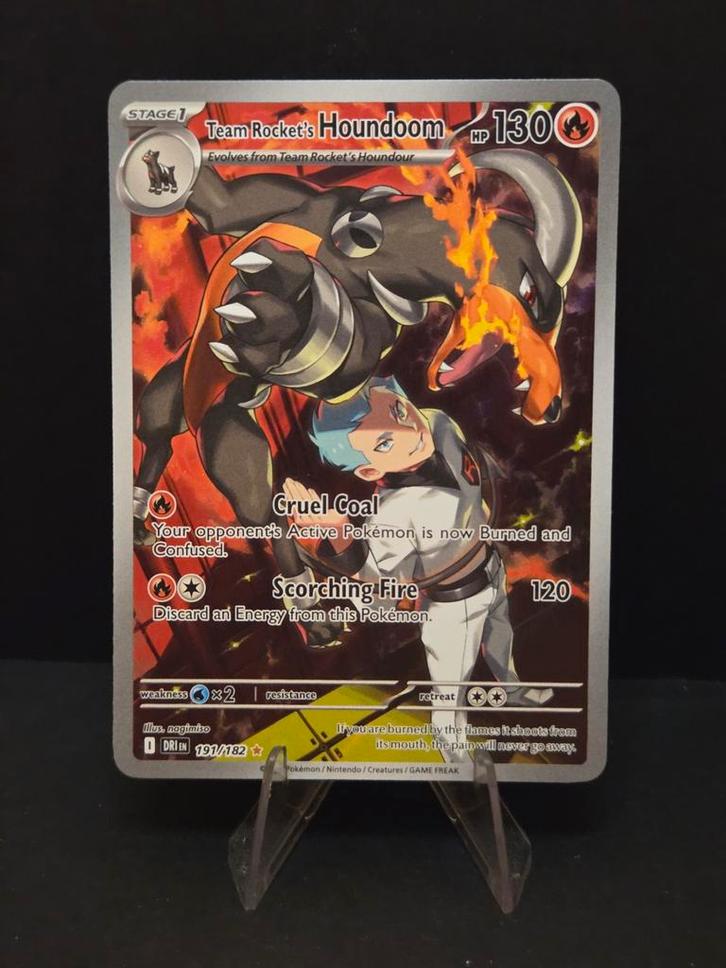 Team Rocket's Houndoom # 191 Destined Rivals, Hobby en Vrije tijd, Verzamelkaartspellen | Pokémon, Zo goed als nieuw, Ophalen of Verzenden