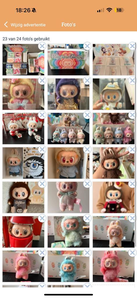 LABUBU big into energy, have a seat, Exciting macaron 🧸🧡, Verzamelen, Poppetjes en Figuurtjes, Nieuw, Ophalen of Verzenden