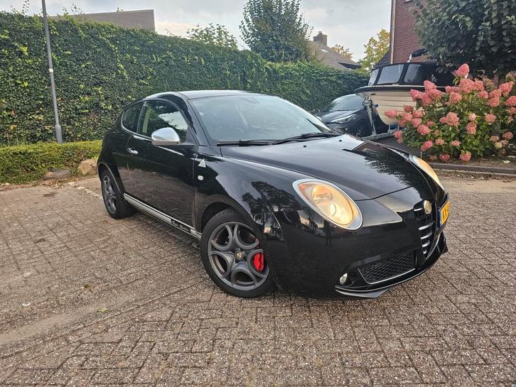 Alfa Romeo MiTo 1.4 Turbo QV 155pk 2009 Zwart, Auto's, Alfa Romeo, Particulier, MiTo, Benzine, C, Hatchback, Handgeschakeld, Geïmporteerd