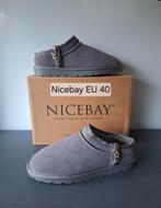 Nieuw Nicebay grijs met goud suède sloffen / low boots EU 40, Nicebay, Lage of Enkellaarzen, Nieuw, Ophalen of Verzenden